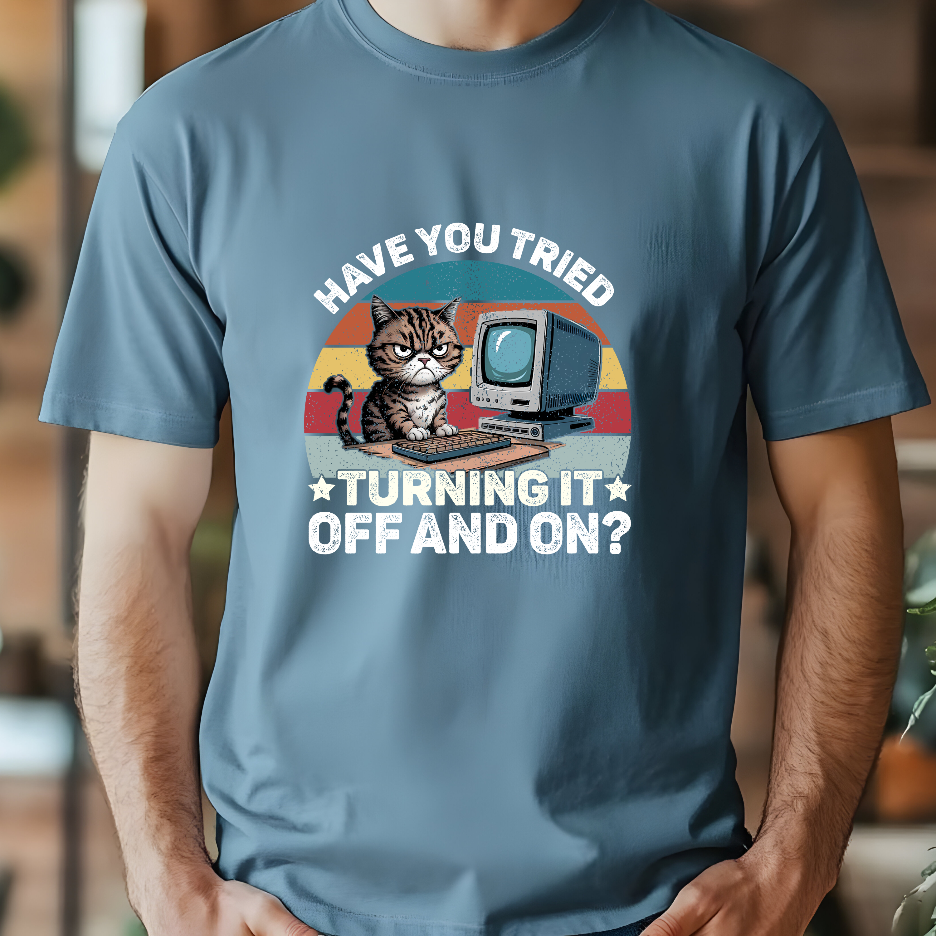 Retro Gamer Cat T-Shirt