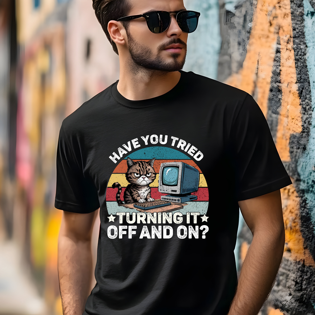 Retro Gamer Cat T-Shirt